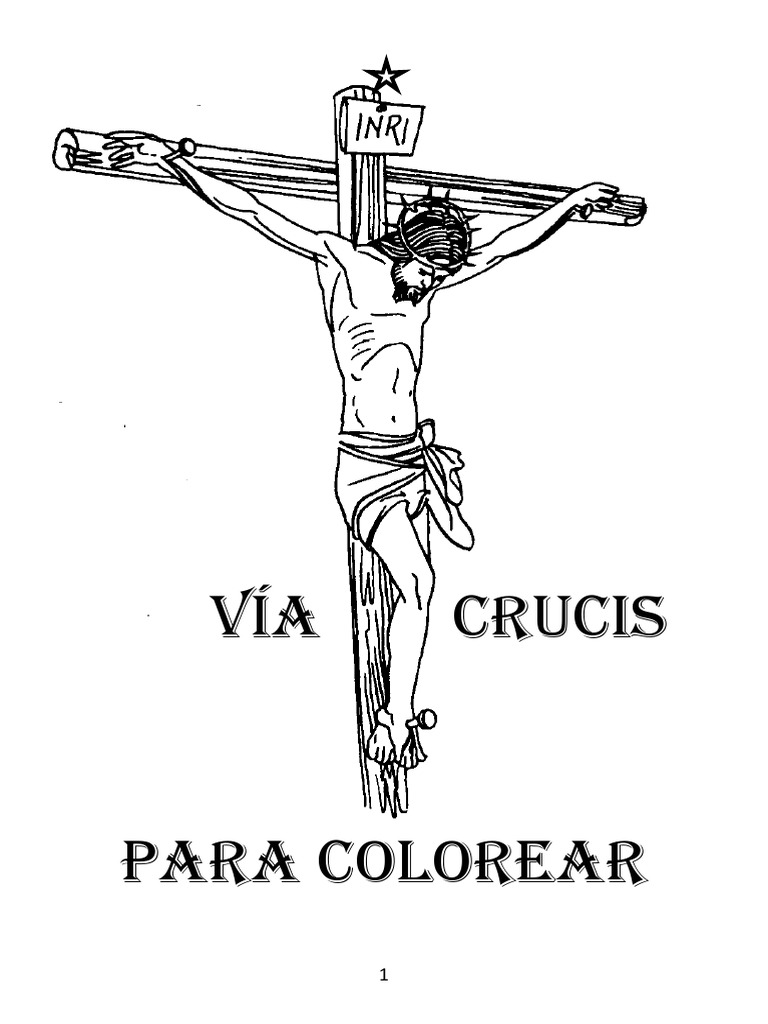 Via crucis para colorear a pdf marãa madre de jãºs orador del seãor