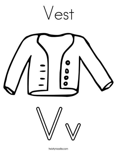 Vest coloring page