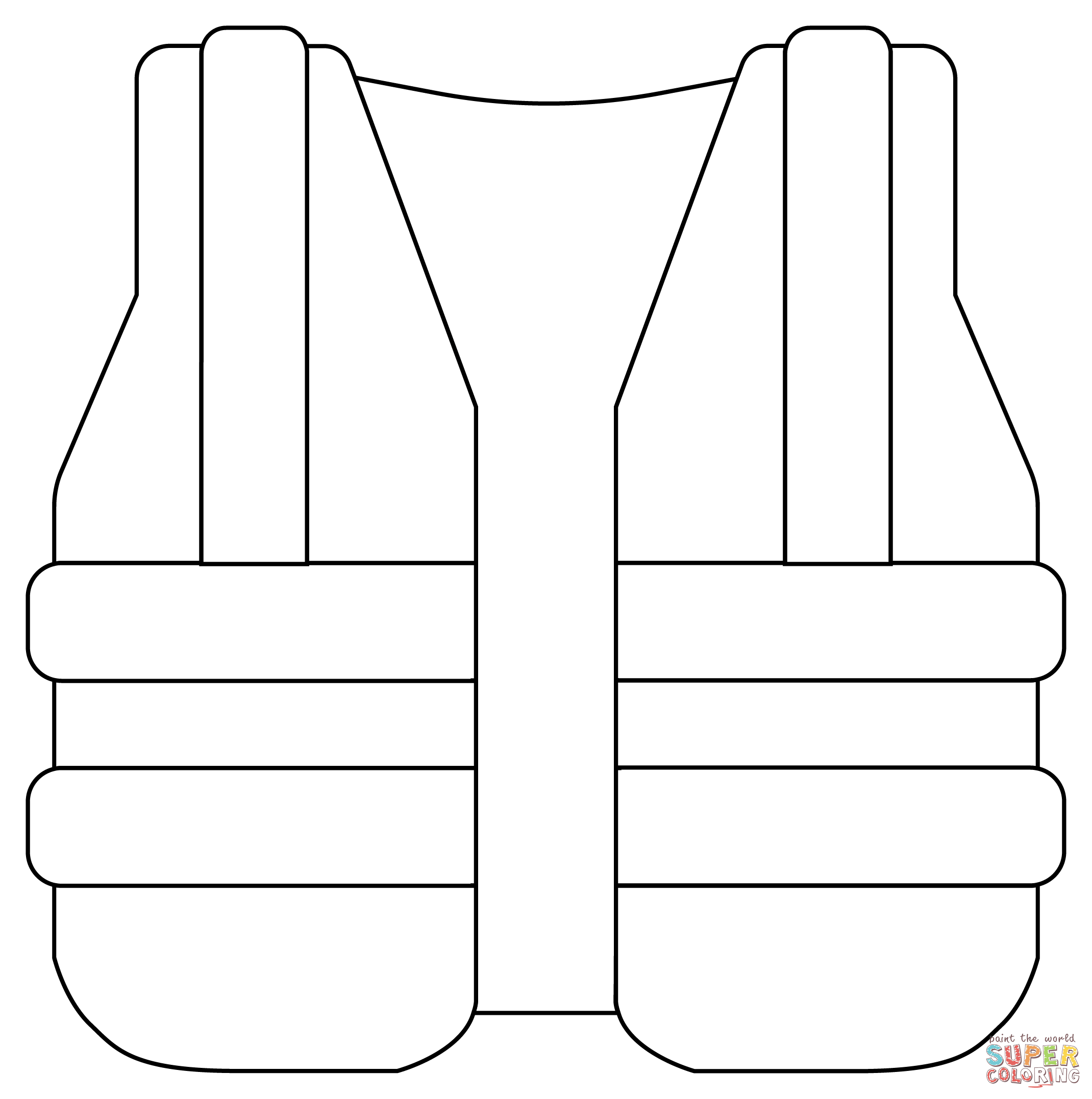 Safety vest coloring page free printable coloring pages