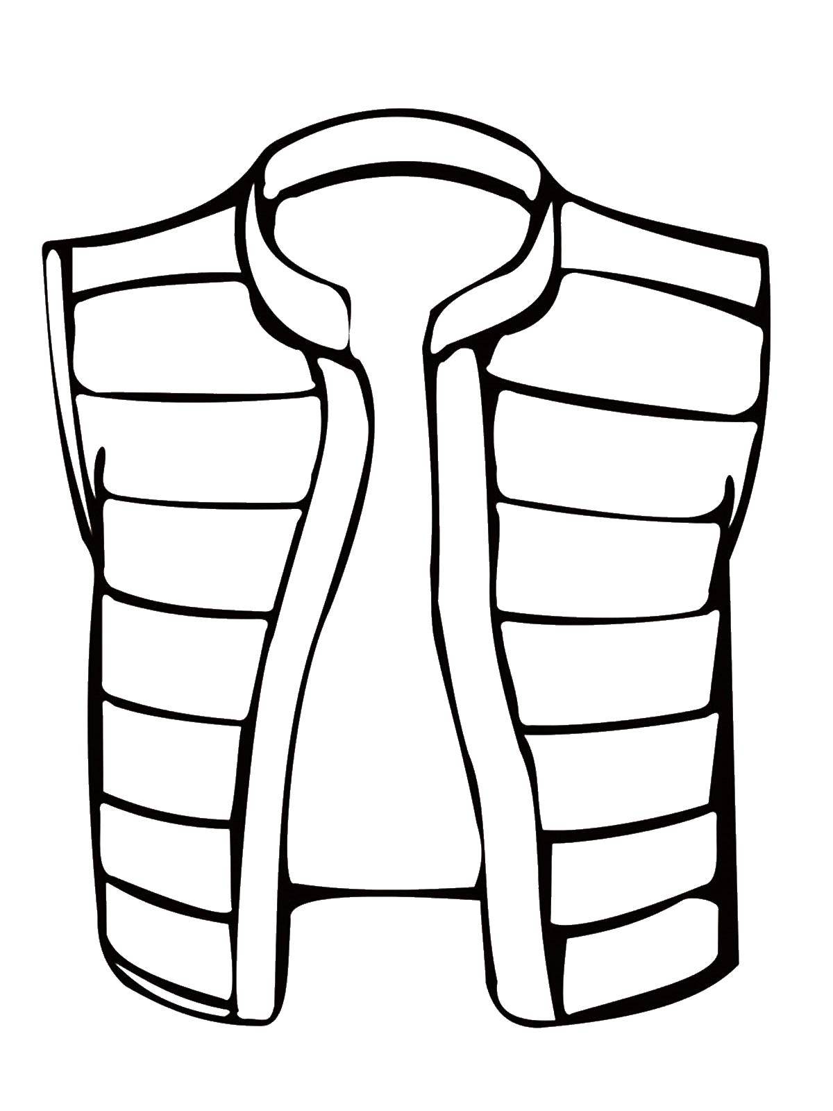 Online coloring pages coloring page jacket sleeveless clothing download print coloring page