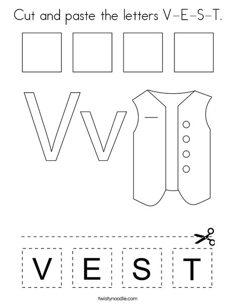 Cut and paste the letters v
