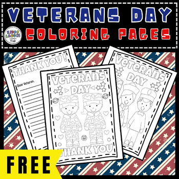 Free veterans day coloring pages tpt