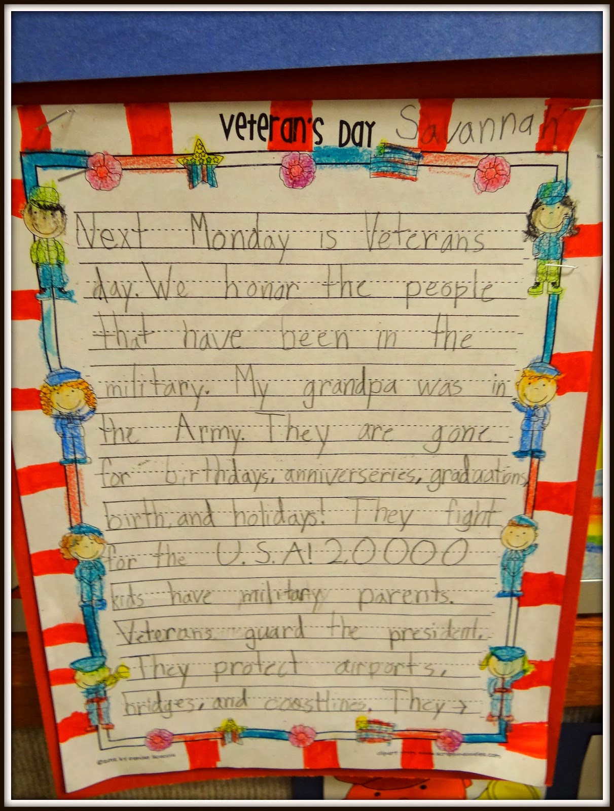 Veterans day activities â patties classroom