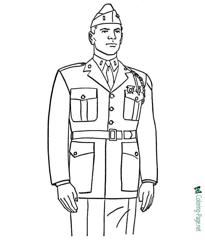 Marine veterans day coloring pages