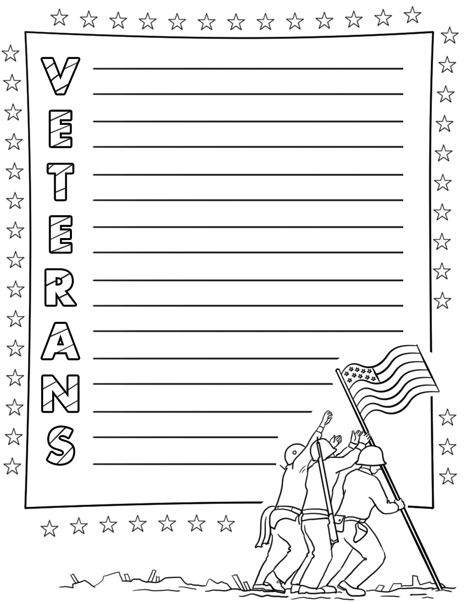 Veterans acrostic poem template free printable papercraft templates