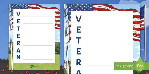 Veterans acrostic poem veterans day resources