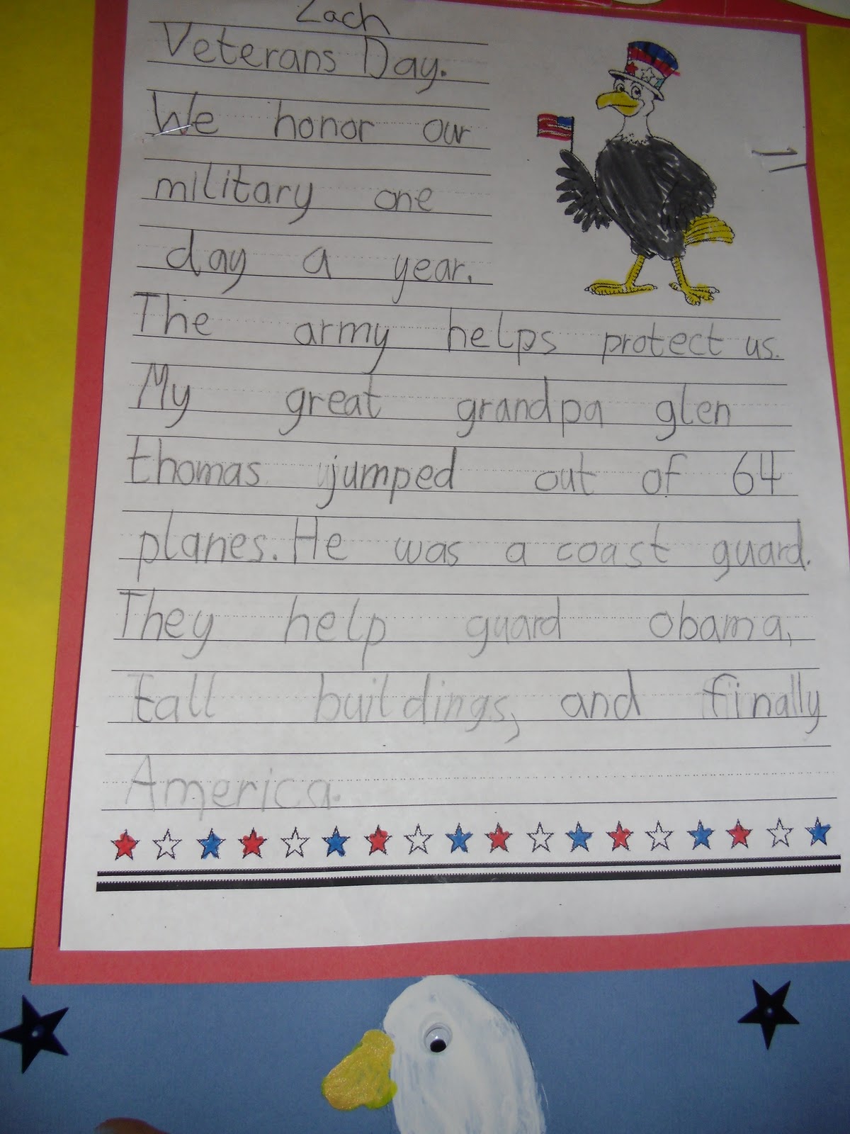 Veterans day handprint art â patties classroom