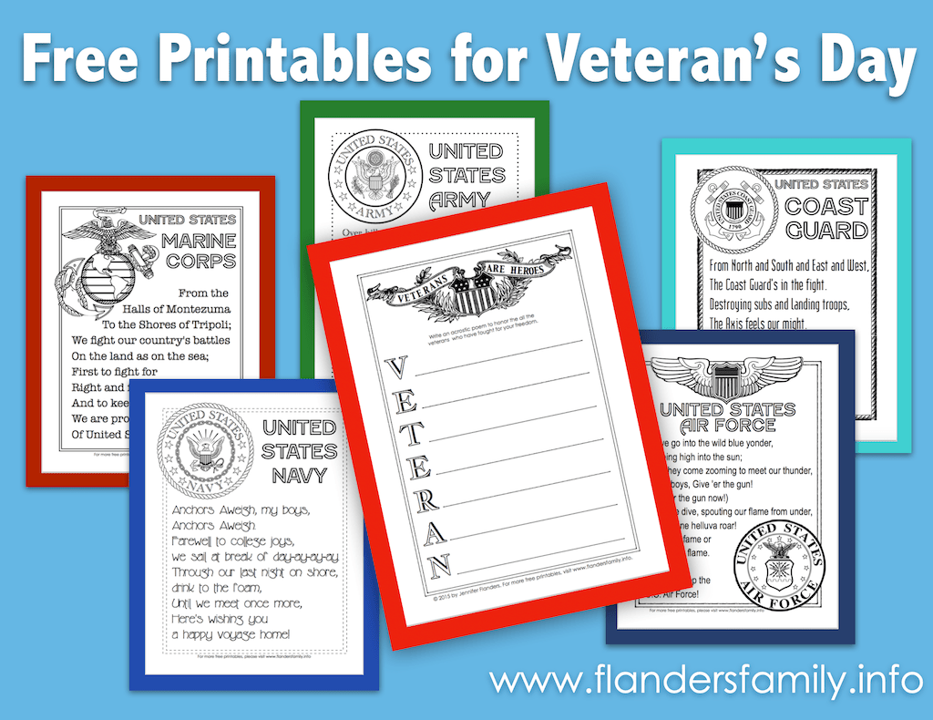 Free veterans day printables