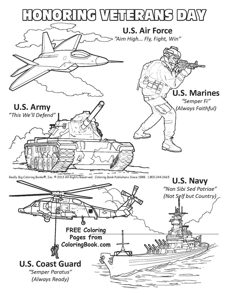 Veterans day coloring page