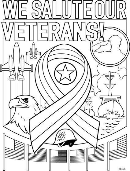 We salute our veterans coloring page crayola veterans day coloring page coloring pages letters to veterans