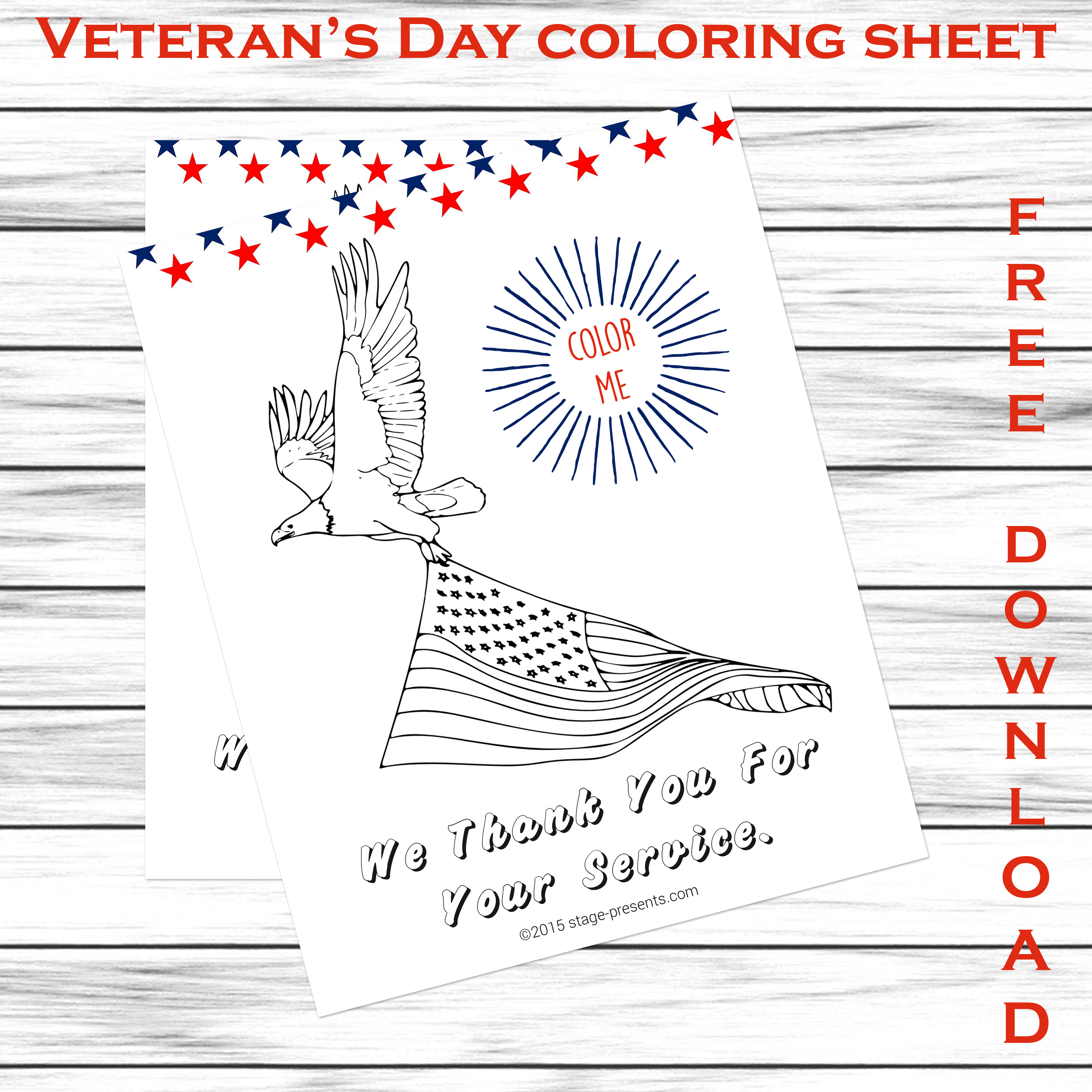 Veterans day coloring sheet