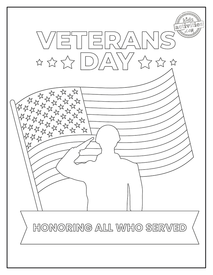 Free printable patriotic veterans day coloring pages kids activities blog