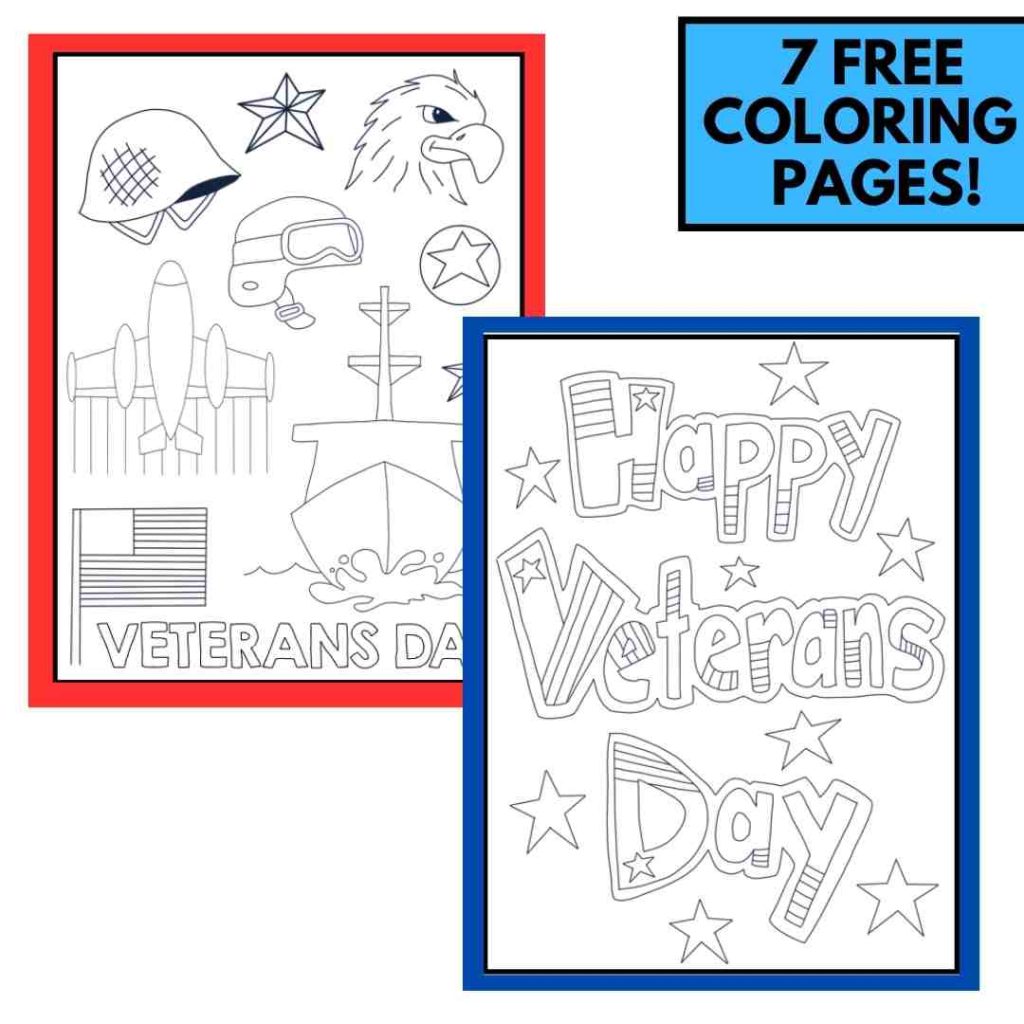 Veterans day coloring pages