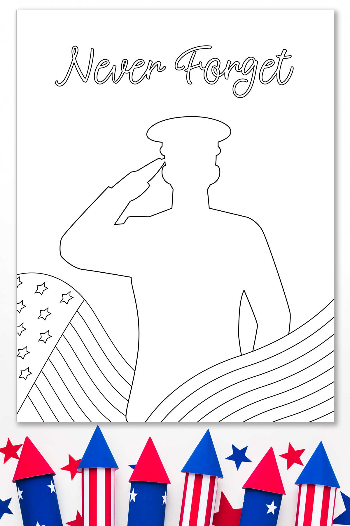 Free memorial day printable loring pages for kids