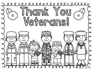 Veterans day coloring page by lovin little learners tpt