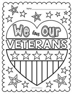 Veterans day coloring page