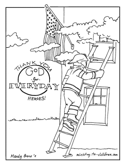 Everyday heroes coloring book free