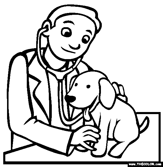 Free occupations coloring pages color in this picture of a veterinarian and others with our librarâ coloring pages preschool coloring pages pets preschool