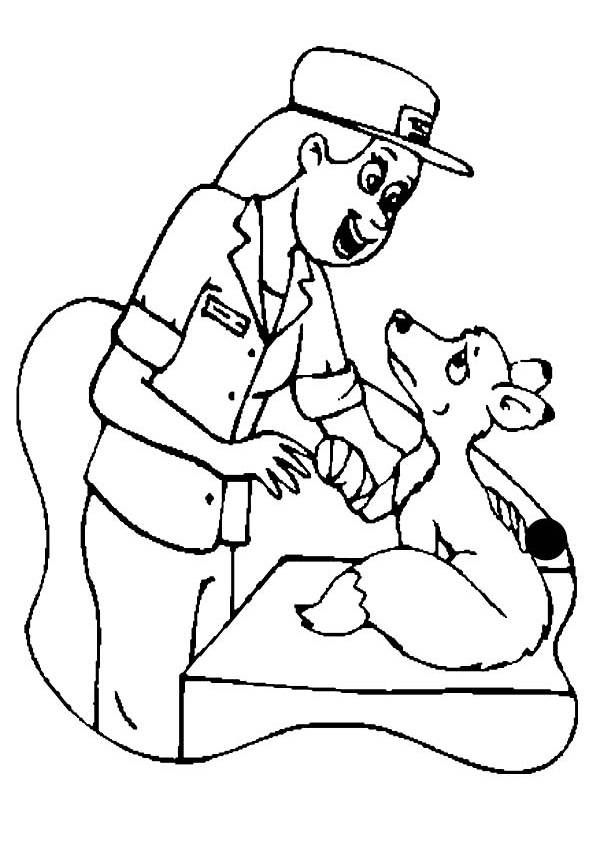 Coloring pages veterinarian munity helper coloring pages