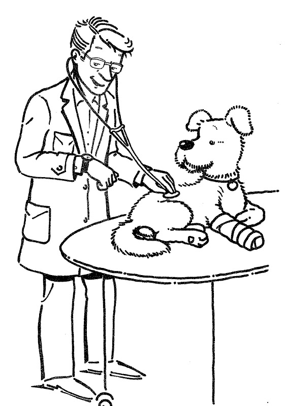 Veterinarian coloring pages