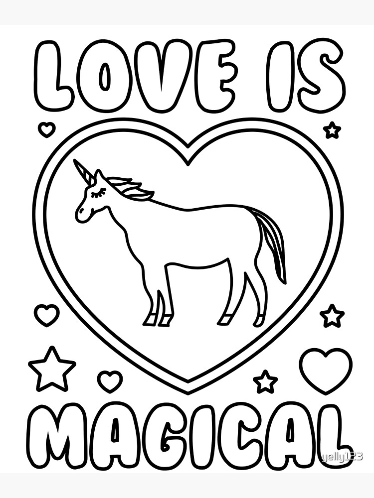 Easy valentine crafts unicorn valentines day coloring pages greeting card for sale by yelly