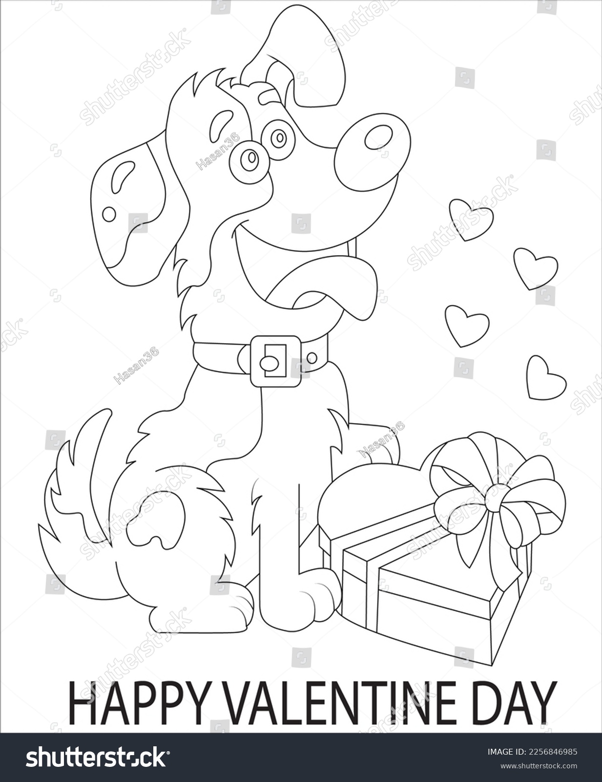 Animal valintine coloring page book coloring stock vector royalty free