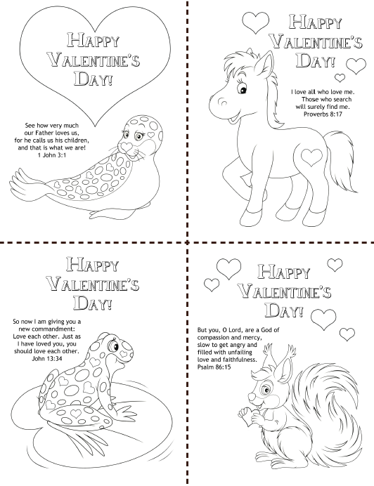 Free valentines coloring pages for kids