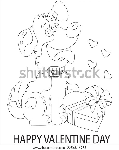 Animal valintine coloring page book coloring stock vector royalty free