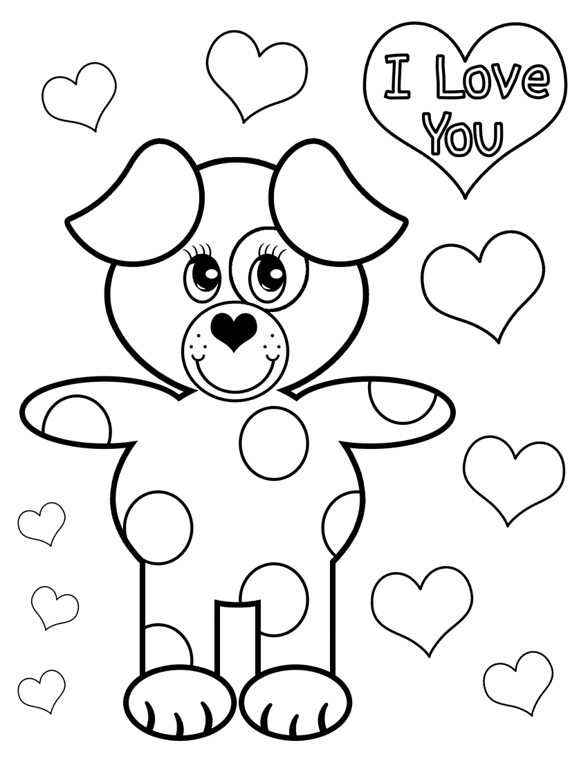 Valentines day coloring pages