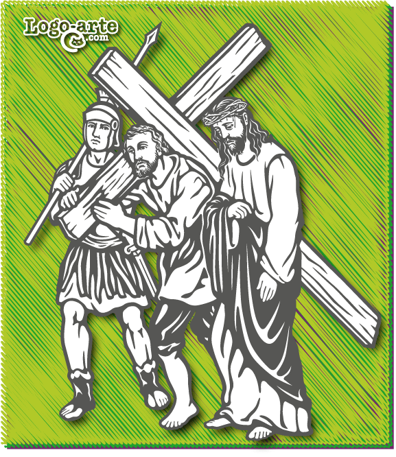 El cireneo ayuda a jesãºs a llevar la cruz vãa crucis imãgenes religiosas la cruz de jesus