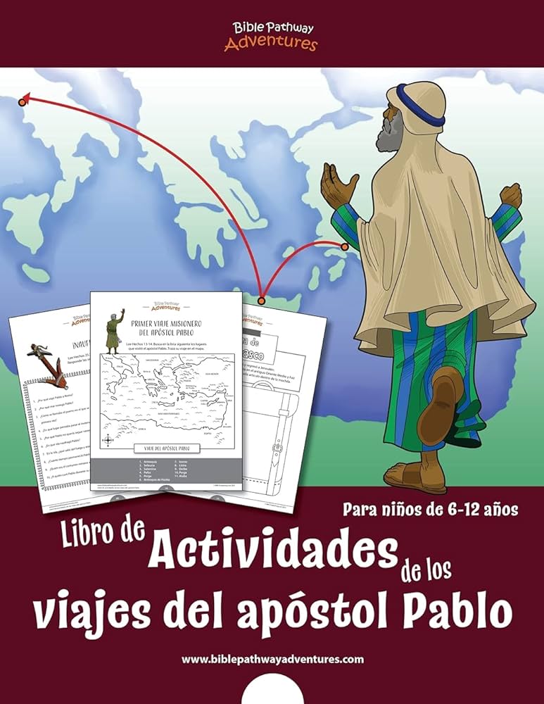 Libro de actividad de los viaj del apãstol pablo para niãos de