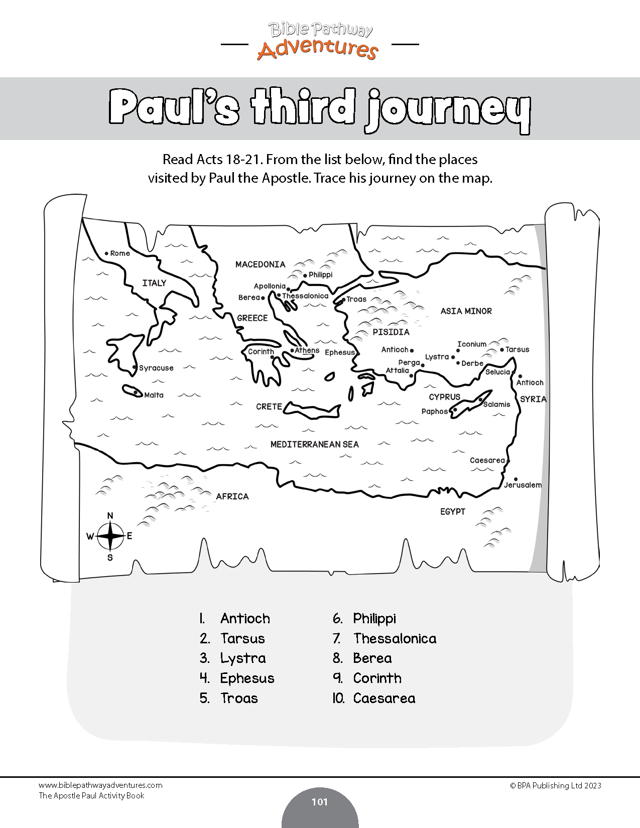 El libro de actividades del apãstol pablo â bible pathway adventures