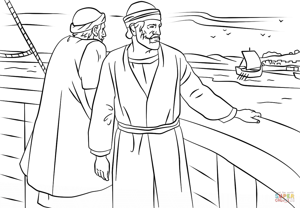 Paul and barnabas missionary journey coloring page free printable coloring pages