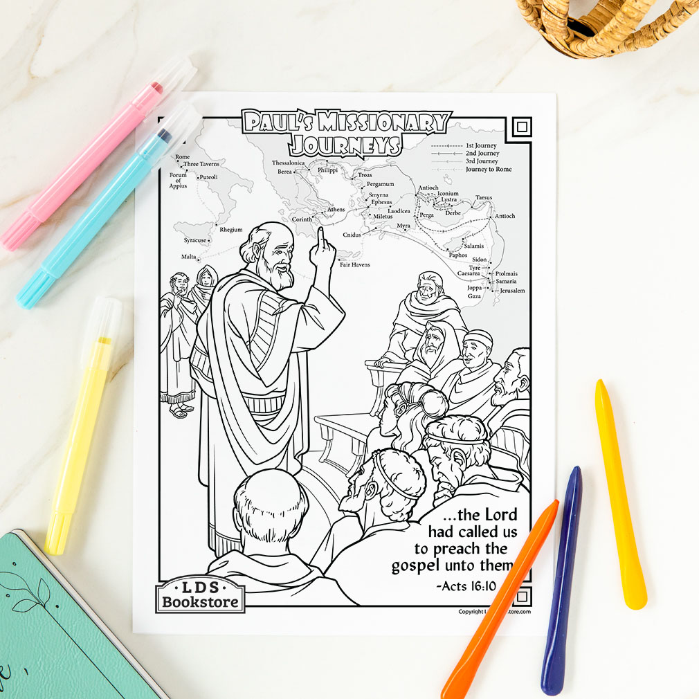 Pauls missionary journeys coloring page