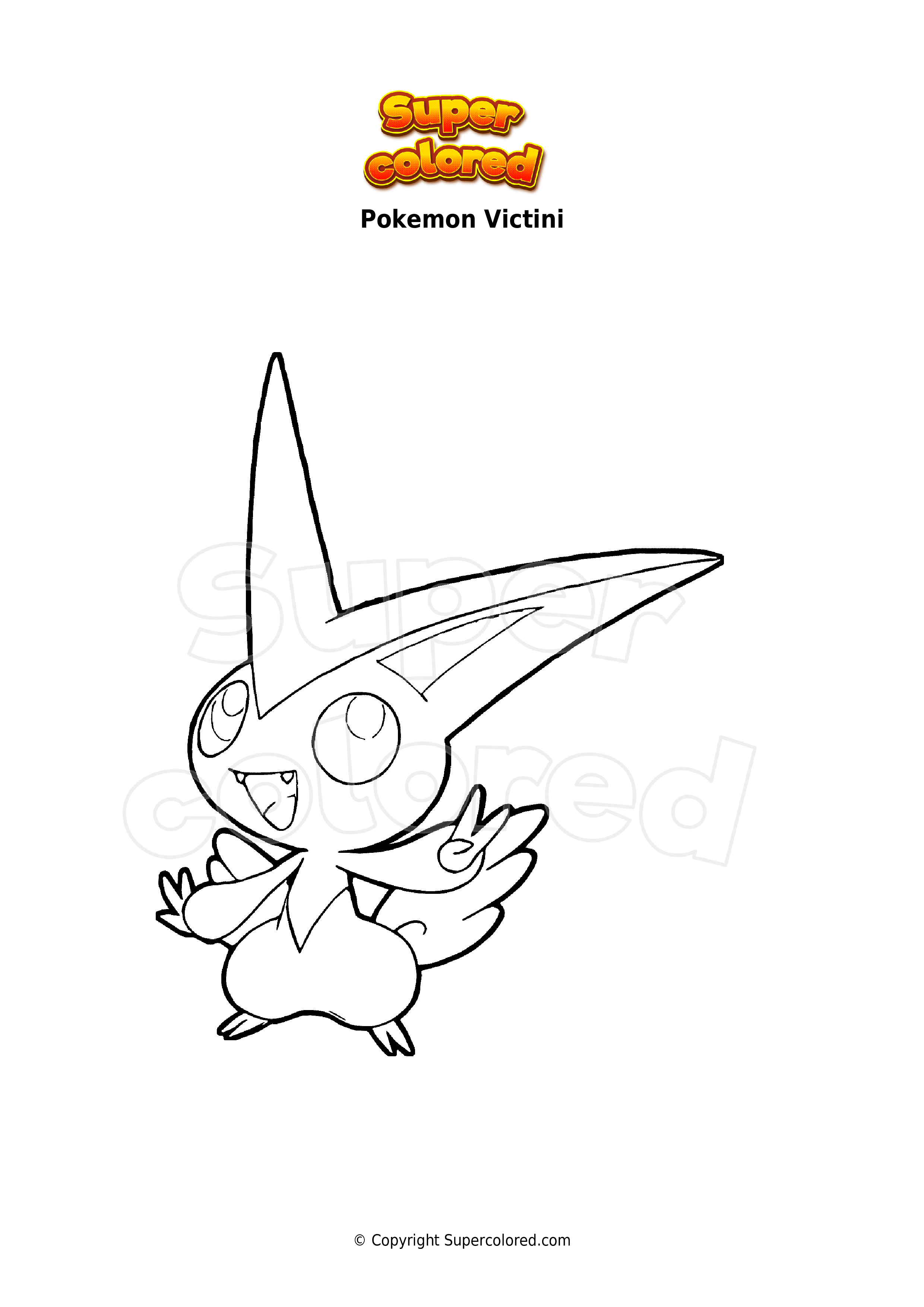 Coloring page pokemon victini