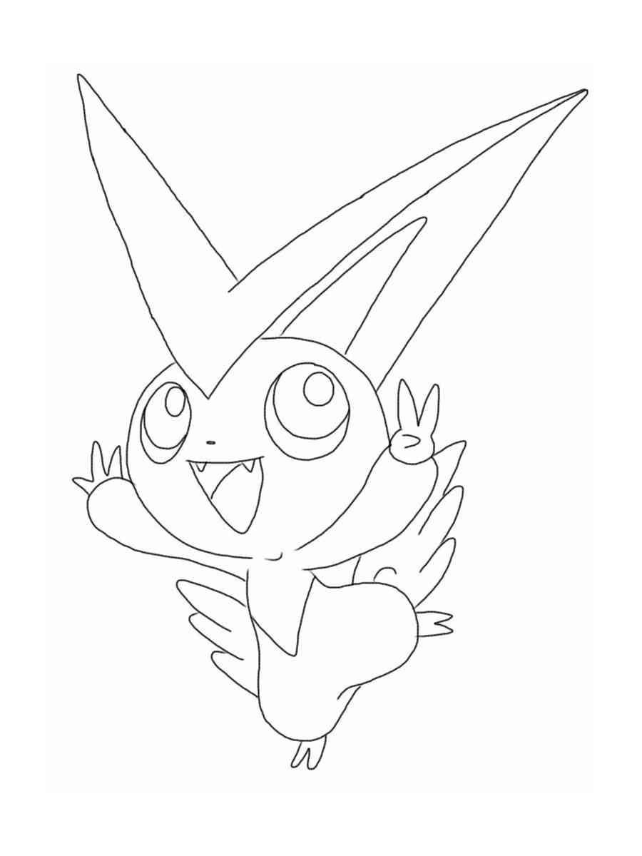 Victini pokemon coloring pages