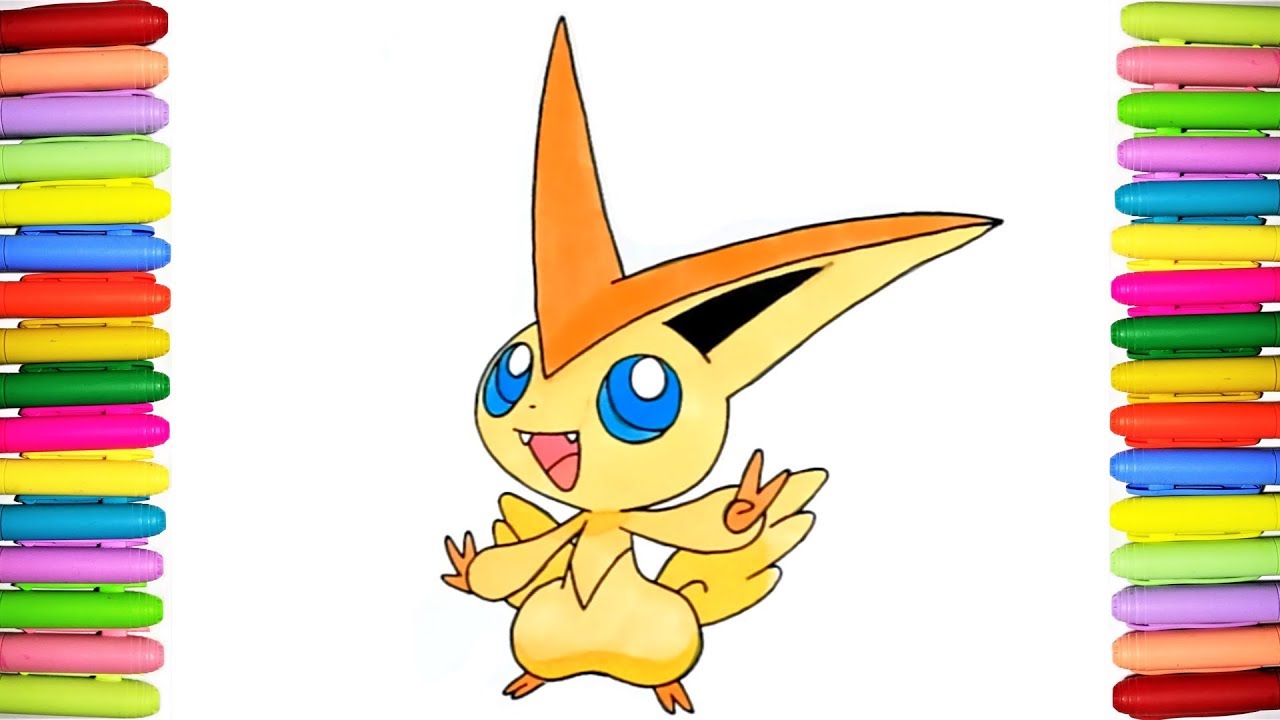 Pokemon coloring singular pokemon victini