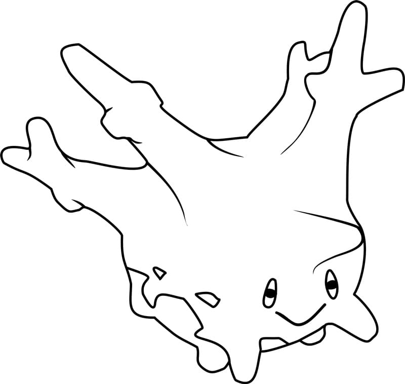 Corsola pokemon coloring page