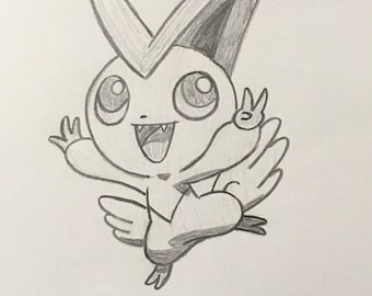 Victini graphite drawing