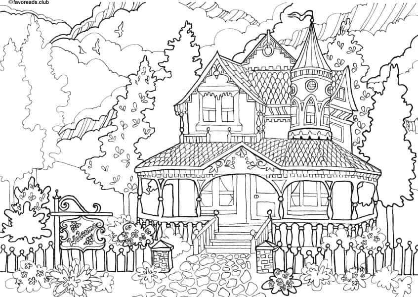 Authentic architecture â victorian style house â favoreads coloring club