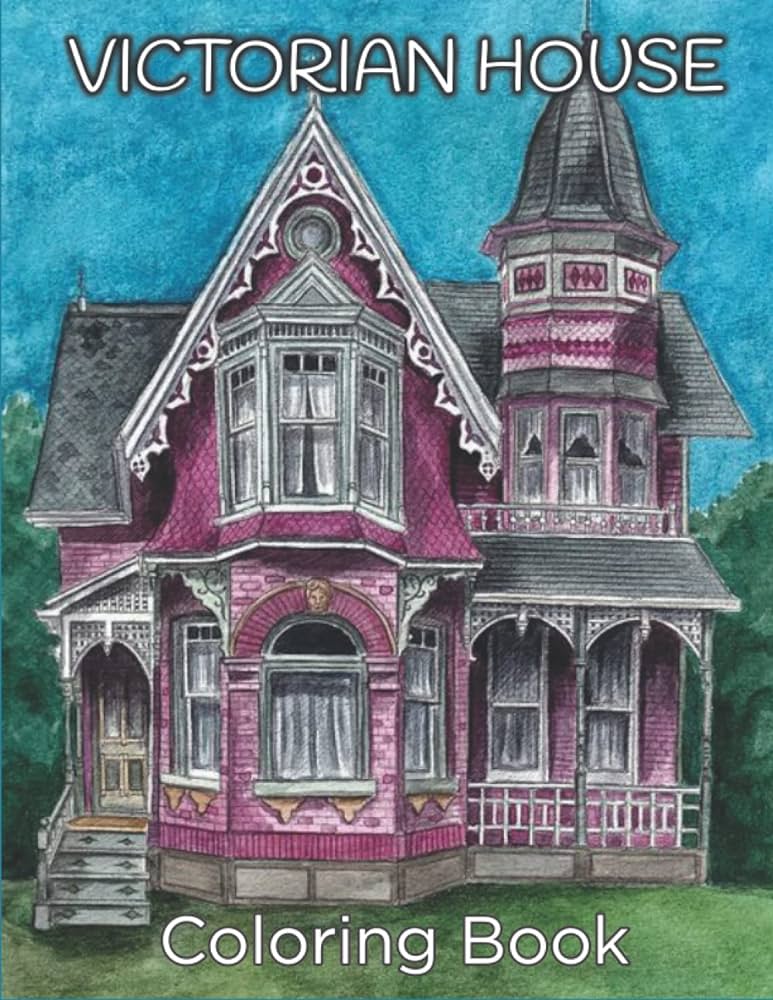 Victorian house coloring book unique adult coloring book with beautiful victorian style homes colouring books for stress relief and relaxation relaxing illustrations pages fanningtt lance books