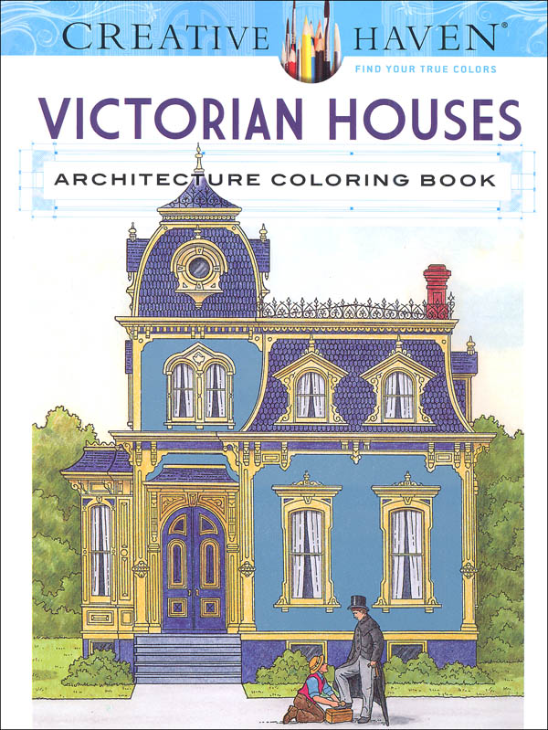 Victorian houses architecture coloring book creative haven