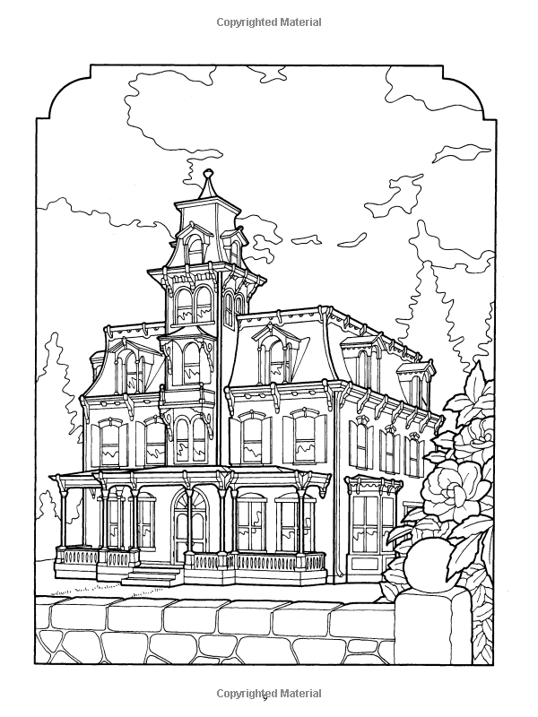 The victorian house coloring book house colouring pages coloring pages adult coloring pages