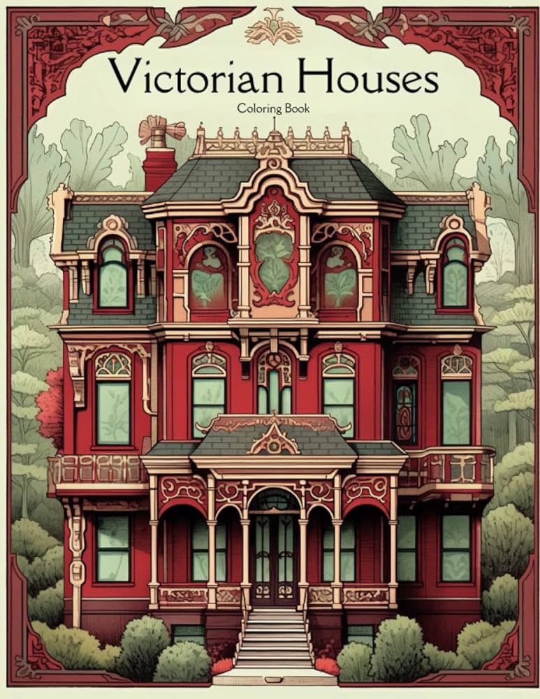 Victorian houses coloring book the detailed coloring pages of classic victorian architecture and design press okinawa books