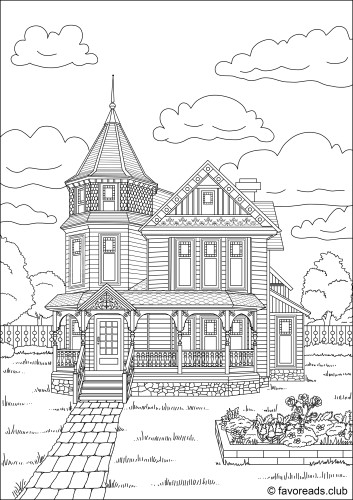 Authentic architecture â lovely house â favoreads coloring club