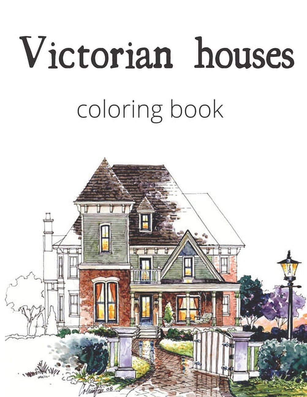 Victorian houses coloring book doodle houses coloring book xin gift book for victorian houses lovers adults relaxation with stress relieving designs paperback