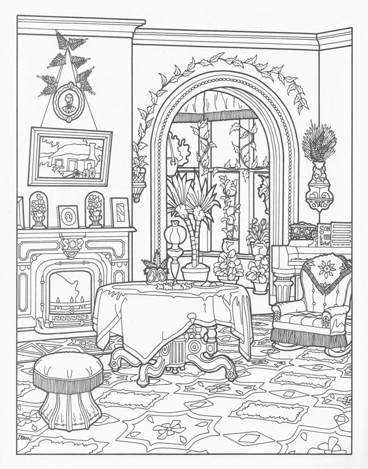 Victorian coloring pages