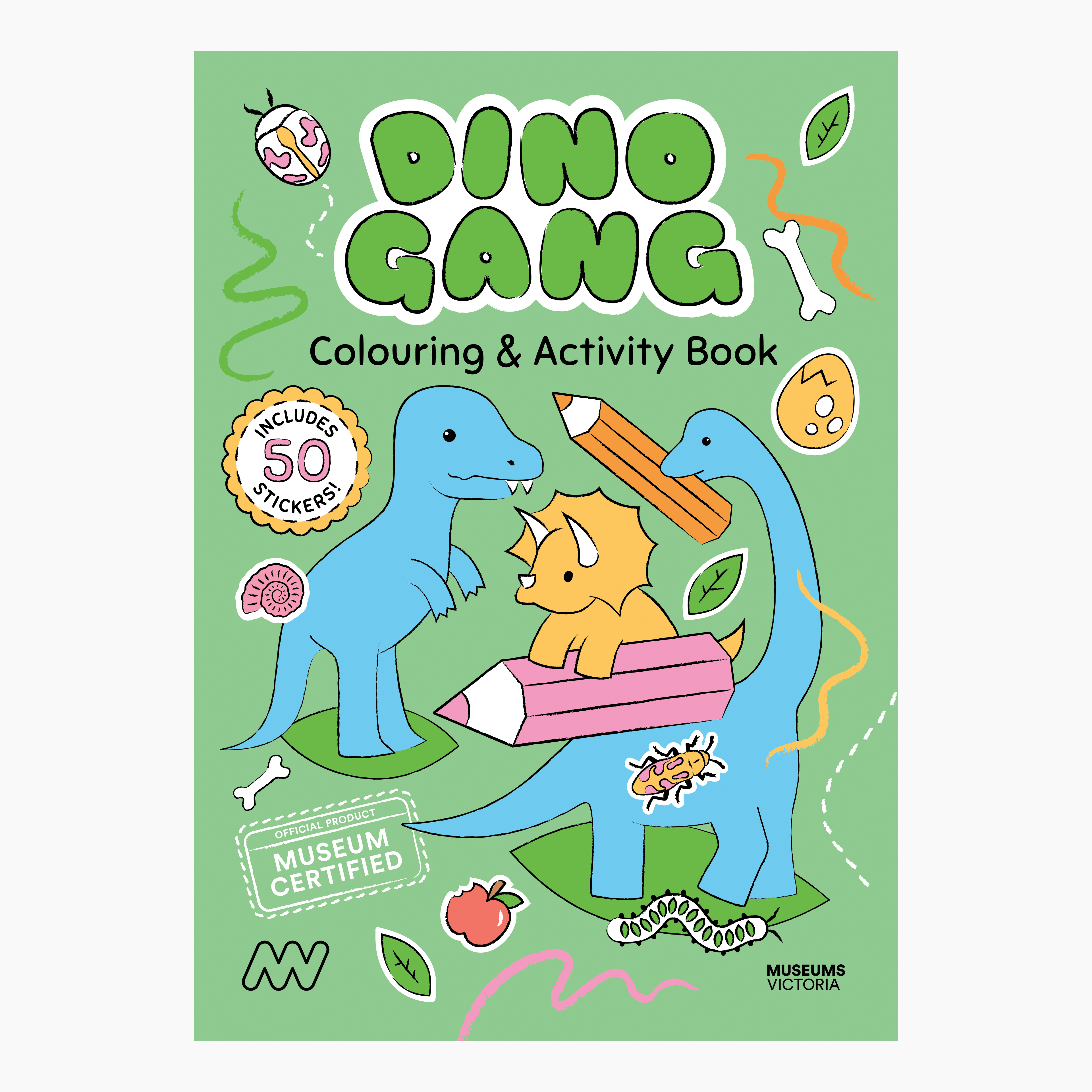 Dino gang colouring activity book â museums victoria