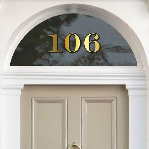 Victorian era house number sticker