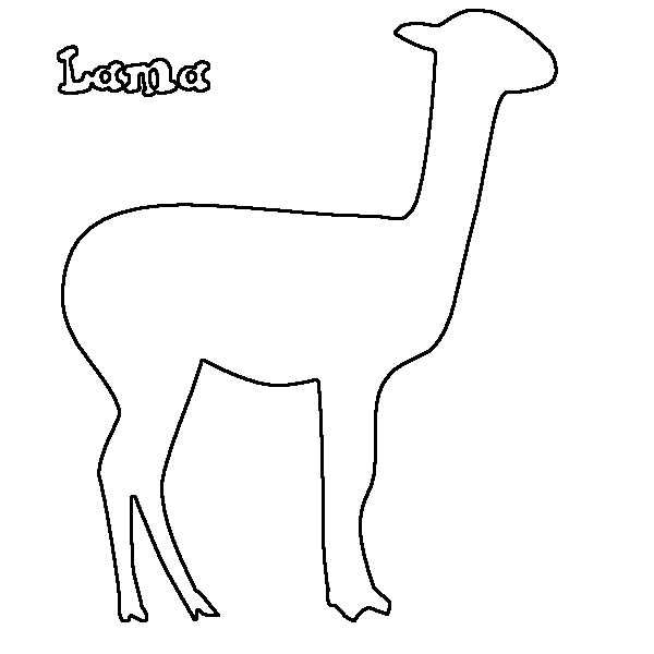 Llama coloring page